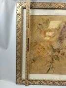Wall Art Rose Jaune Gold Tone Frame