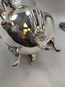 Towle Silverplated Ice Water Pitcher + Mosaic 16" Vase Glass Hand Made
