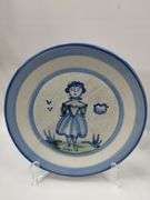 Hadley Pottery Country Scene 2 5pc Sets Farmer Wife Girl Cups Plates Bowls