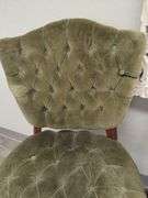Vintage Decor BoHo Style Velvet Tufted Button + Mosaic Table Mirror
