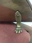 Pickers LOT: Needle Point Foot Stool Storage Brass Log Magazine Rack
