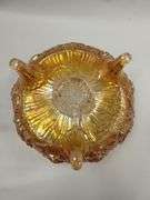 Vintage Pink Depression Glass & Marigold Footed Bowl LOT