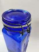 Casadis Milano Cobalt Blue Glass Spaghetti Canister *Chip