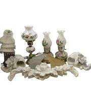 Pickers LOT: Vintage Antique Lamps Lighting Shades Decor