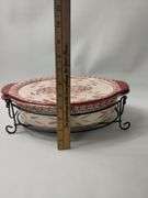 Temptations Casserole Bakeware Old World Lids Bases Ovals  Set of 3