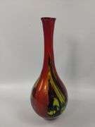 14" Decor Vase Art Glass Hand Blown Pulled Pier 1