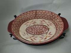 Temptations Casserole Bakeware Old World Lids Bases Ovals  Set of 3