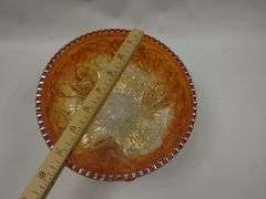Vintage Pink Depression Glass & Marigold Footed Bowl LOT