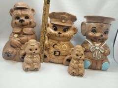 Pickers LOT: Vintage Winton California Teddy Bear Cookie Jars