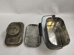 Steel Railroad or Miner Worker Lunch Box Lid Insert