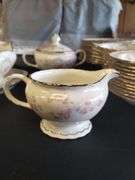 Huge Dish Set LOT Pope Gosser Florence Pink Floral Plates Bowls Serving Cups Saucers