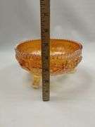 Vintage Pink Depression Glass & Marigold Footed Bowl LOT