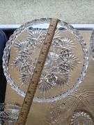 LOT Pattern Glass Wexford Sugar Creamer Cake Pedestal Plate++
