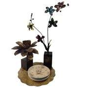 Decor Metal Flower Sculpture Floral Sonoma Plates