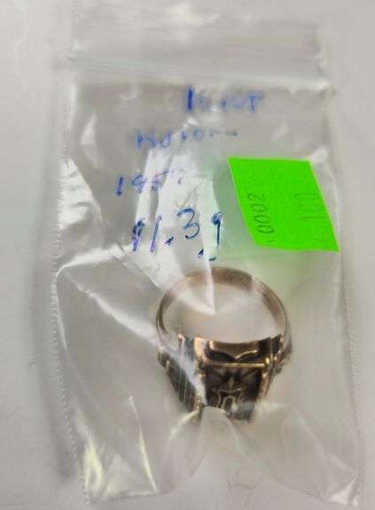 Vintage Jewelry 1959 High School Class Ring HJ10K 10KT 11.3g ~Sz 10