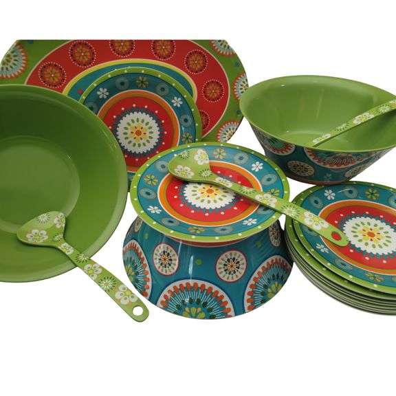Pier 1 Melamine Party Dishes BoHo