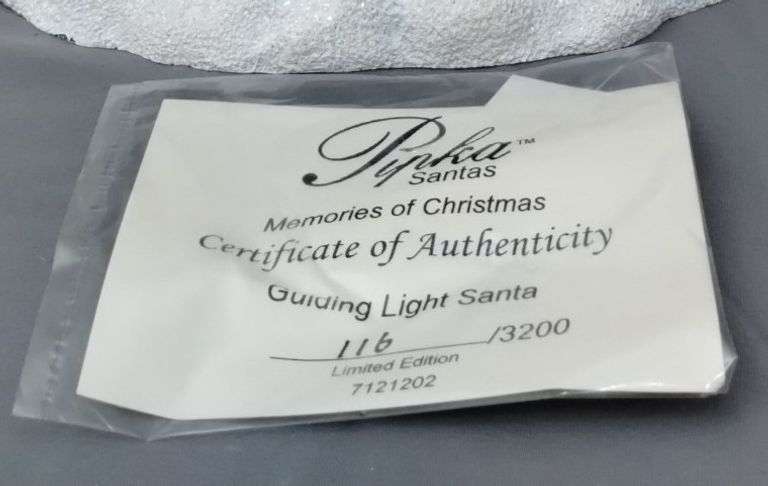 PIPKA Santa Figure Guiding Light Limited Ed Numbered - Bartkus Auctioneers