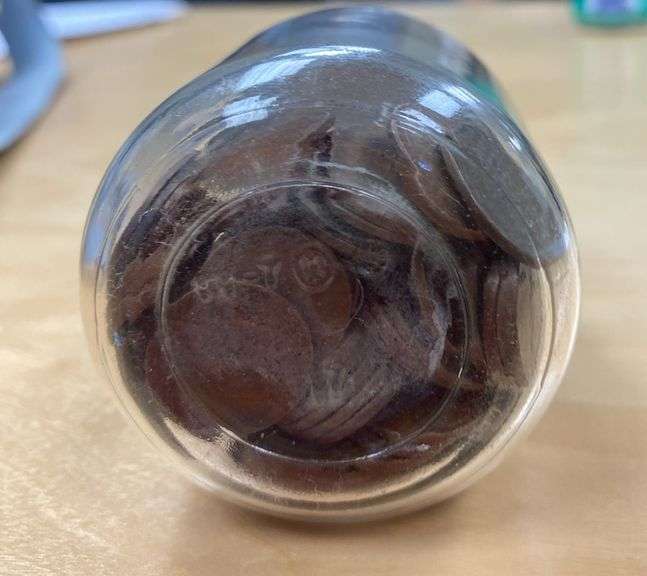 1/2 Jar of Solid Copper Pennies