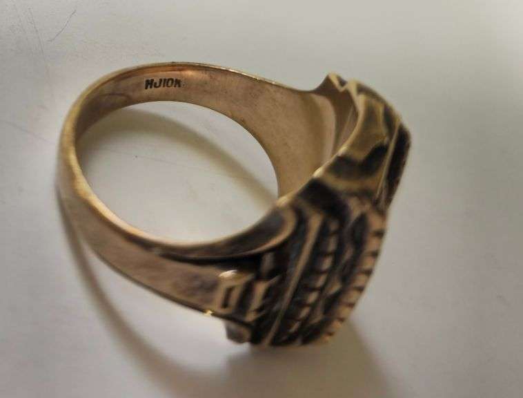 Vintage Jewelry 1959 High School Class Ring HJ10K 10KT 11.3g ~Sz 10