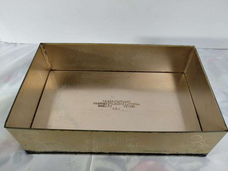 Antique Artstyle Chocolates Tin Mother Poem Plaque Lid with Stand
