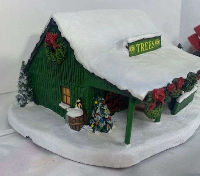 Homestead Treestand Hawthorne Village John Deere Collection 2003 Lighted House
