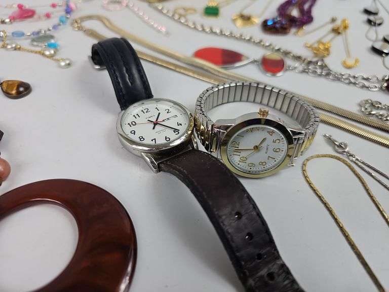 Misc Costume Jewelry LOT Necklaces Watches Bracelets