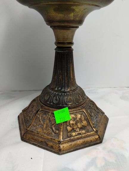 Antique Otto Müller Germany Wunder-lampe Oil Lamp Brass Ornate Russian