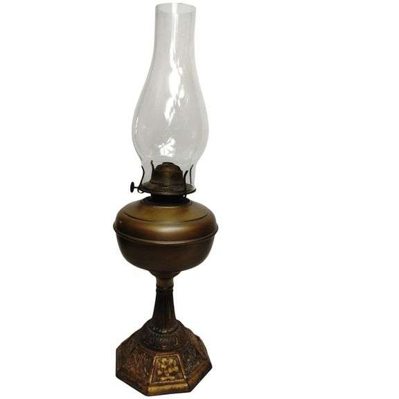 Antique Otto Müller Germany Wunder-lampe Oil Lamp Brass Ornate Russian