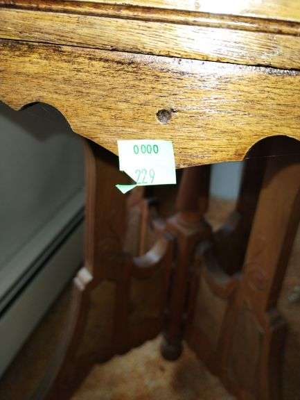 Antique Table Victorian Walnut Plant Lamp Stand Entry