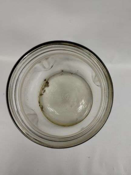 Antique Blow Butter Churn Britain Wood Paddle Glass Jar