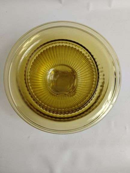 LOT Vintage Glass Yellow Mixing Bowls
