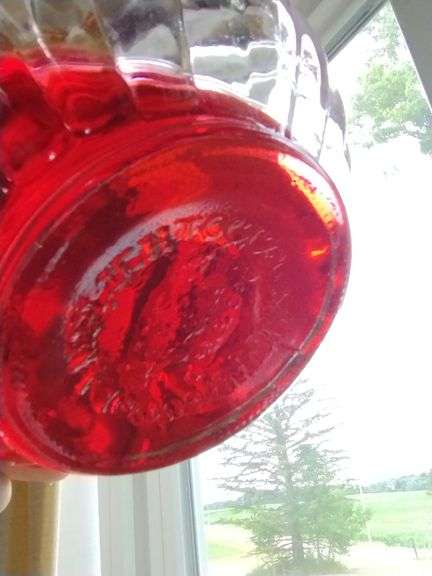 2 Vintage Antique Glass Oil Lamps Footed Finger Lamp