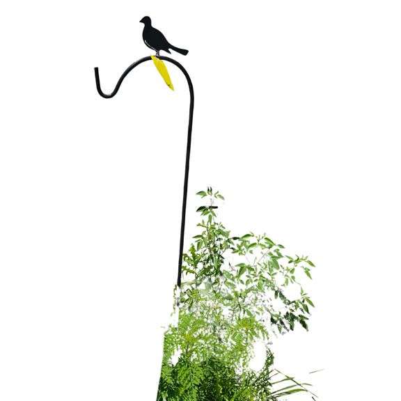 Shepherds Hook Plant Hanger Bird Silhouette