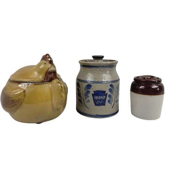 LOT Crocks Heniz 57 & Hen Cookie Jar
