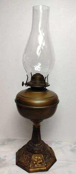 Antique Otto Müller Germany Wunder-lampe Oil Lamp Brass Ornate Russian