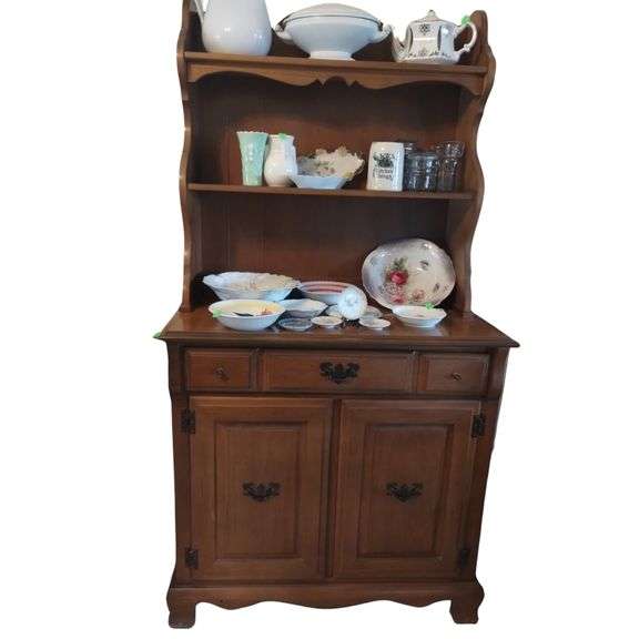 Vintage Furniture Hutch 1 Drawer Cabinet Removable Shelf *NOT THE CONTENTS*