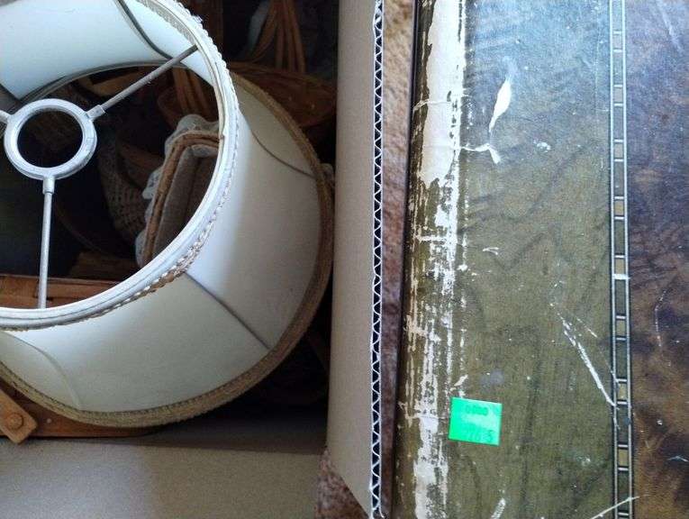 LOT Vintage Card Table + Large Box Baskets Longaberger+