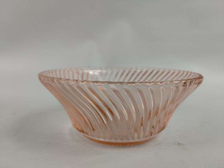 Antique Pink Depression Era Bowls Set of 5