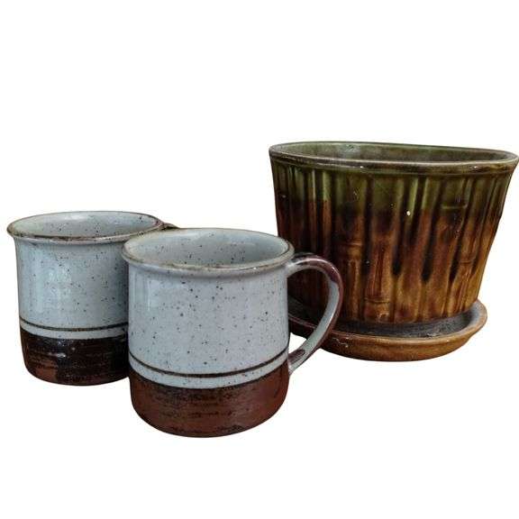 LOT McCoy USA Planter Japan Mug Set