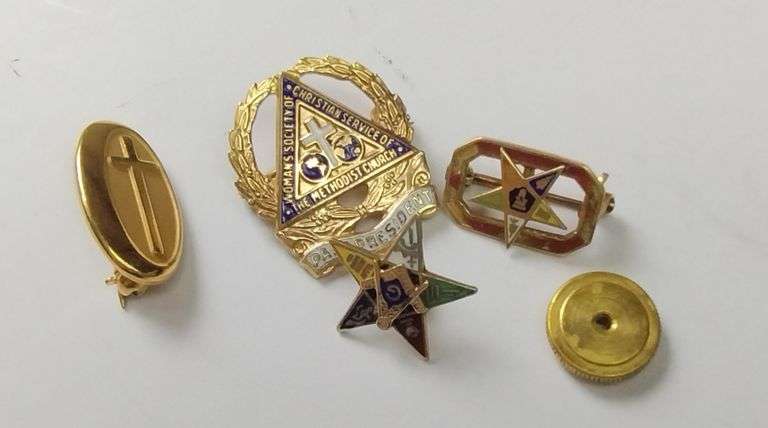 Gold Jewelry Pin LOT Tested 10K Marked 5.5g