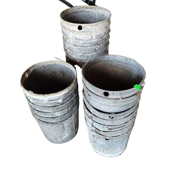 LOT Maple Syrup Tap Buckets + Metal Spigots Tree Sap Collection