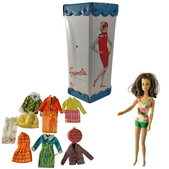 1960s Francie Barbie Doll Case Original Outfit Clothes