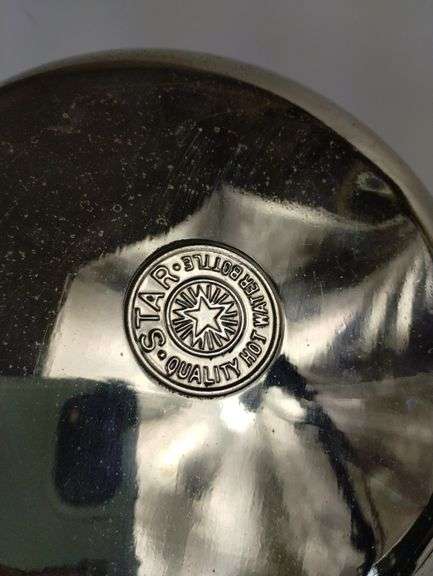 Vintage Metal Star Canteen Hot Water Bottle 7"