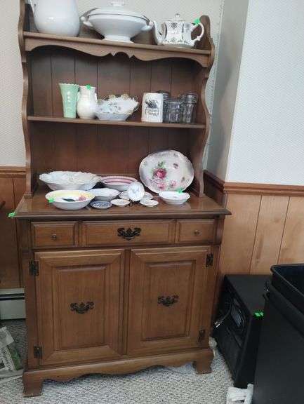 Vintage Furniture Hutch 1 Drawer Cabinet Removable Shelf *NOT THE CONTENTS*