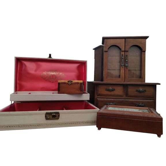 Lot Vintage Jewelry Boxes