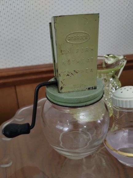 Pickers Lot Vintage Antique Glass China Tea Cups Spice Grinder