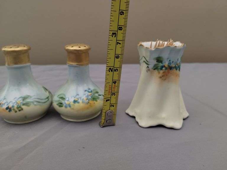 Antique Pre-WWII Bavarian German Salt Pepper Toothpick Hand Painted ...