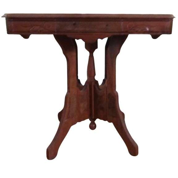 Antique Table Victorian Walnut Plant Lamp Stand Entry