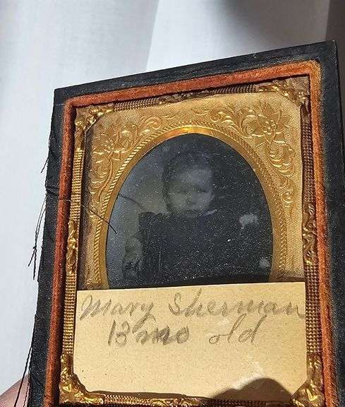 Antique Daguerreotype Baby Infant Tin Type Portrait