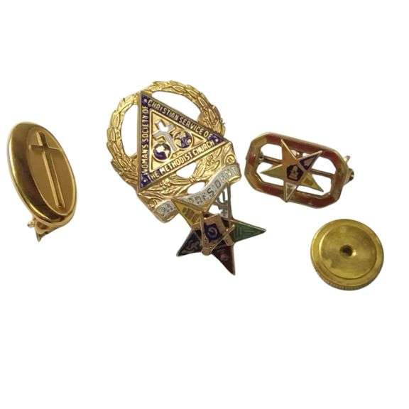 Gold Jewelry Pin LOT Tested 10K Marked 5.5g